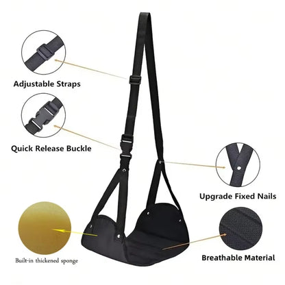 Travel Accessories Portable Simple Travel Airplane Footrest Adjustable Travel Safety Belt Lightweight Office Hammock Footrest