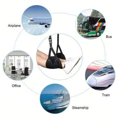 Travel Accessories Portable Simple Travel Airplane Footrest Adjustable Travel Safety Belt Lightweight Office Hammock Footrest