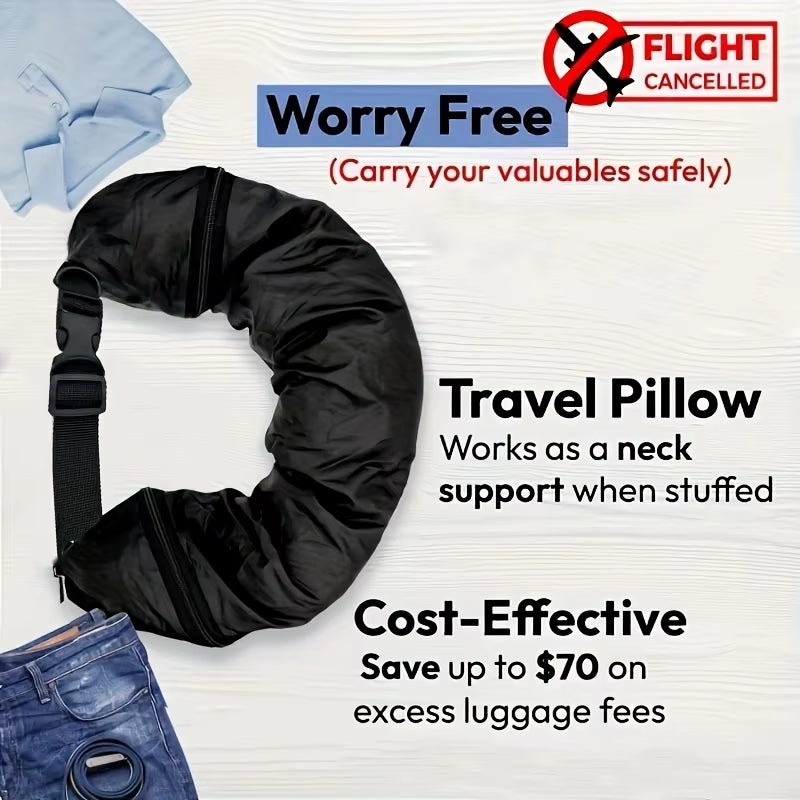 Travel Neck Pillow, Portable Travel Essentials, Lightweight Versatile Luggage Carry on Travel Accessories