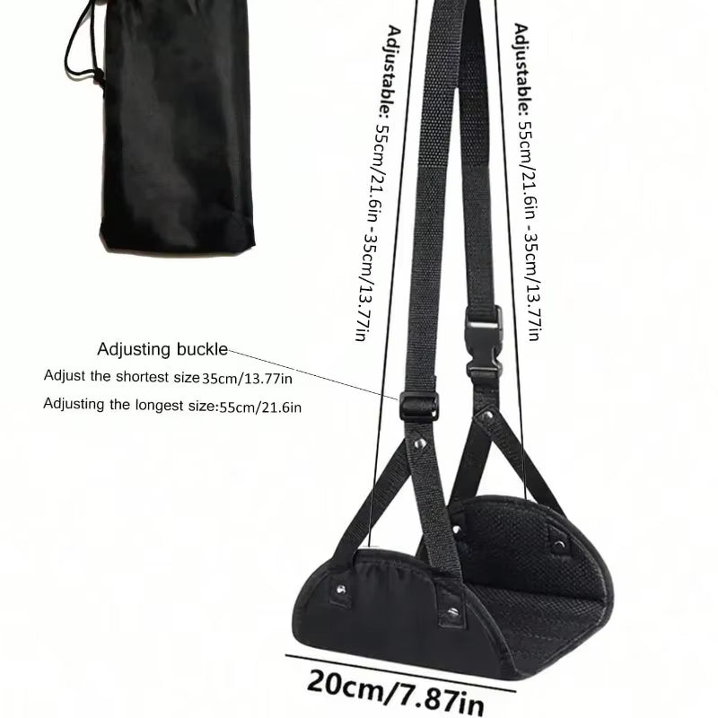 Travel Accessories Portable Simple Travel Airplane Footrest Adjustable Travel Safety Belt Lightweight Office Hammock Footrest