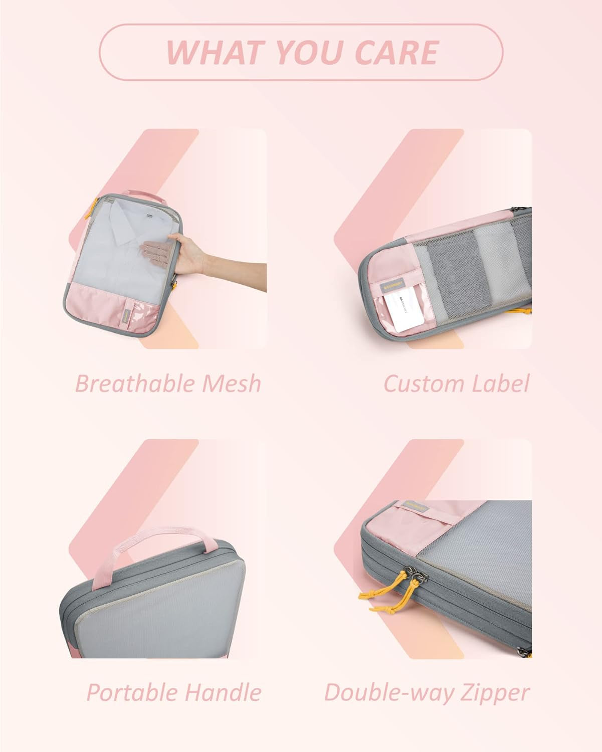 6 Set /4 Set/2 Set Compression Packing Cubes for Travel, Lightweight Luggage Organizer Bags, Durable Space Saver Bags Travel Essentials